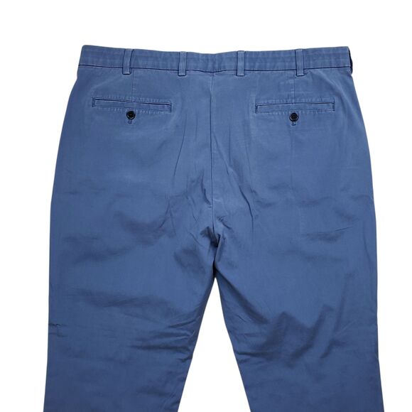 Brooks Brothers Clark Pants Mens 40 Blue Supmia Cotton Stretch Preppy - Picture 9 of 9